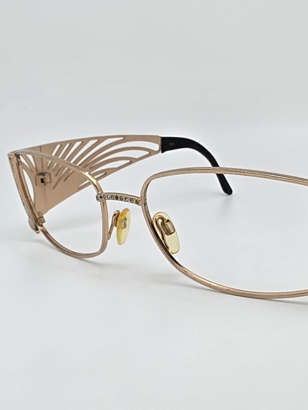 Caviar Champaign Series Mod. 6819 C.21 Gold Rhinestone Sunglasses Frame Italy